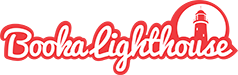 Book a lighthouse logo